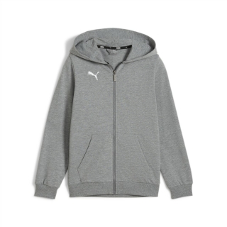 teamGOAL Casuals Hooded Jacket Jr Medium Gray Heather-PUMA White