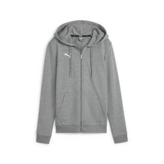 teamGOAL Casuals Hooded Jacket Wmn Medium Gray Heather-PUMA White