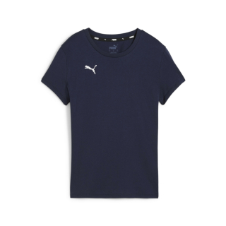 teamGOAL Casuals Tee Wmn PUMA Navy-PUMA White