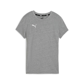 teamGOAL Casuals Tee Wmn Medium Gray Heather-PUMA White