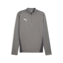 teamGOAL Training 1/4 Zip Top Cast Iron-PUMA White-Shadow Gray