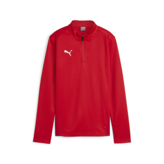 teamGOAL Training 1/4 Zip Top Wmn PUMA Red-PUMA White-Fast Red