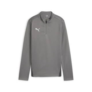 teamGOAL Training 1/4 Zip Top Wmn Cast Iron-PUMA White-Shadow Gray