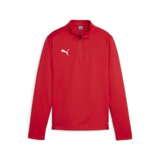 teamGOAL Training 1/4 Zip Top Jr PUMA Red-PUMA White-Fast Red