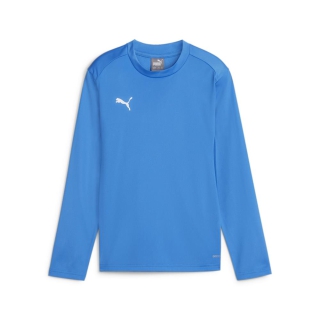 teamGOAL Training Sweat Jr Electric Blue Lemonade-PUMA White-PUMA Team Royal