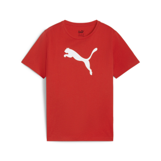 teamRISE Logo Baumwollshirt Junior PUMA Red-PUMA White