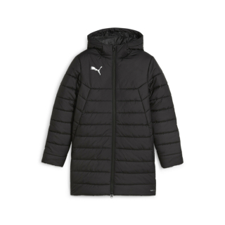 teamFINAL Bench Jacket Jr PUMA Black-PUMA Silver