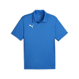 teamGOAL Polo Electric Blue Lemonade-PUMA White-PUMA Team Royal