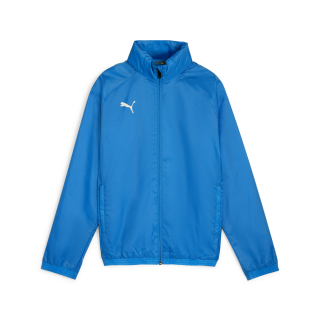 teamGOAL Allweather Jacket Jr Electric Blue Lemonade-PUMA White