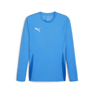 teamGOAL LS Jersey Electric Blue Lemonade-PUMA White-PUMA Team Royal