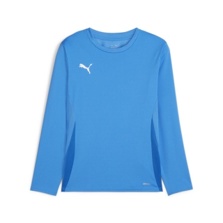 teamGOAL LS Jersey Jr Electric Blue Lemonade-PUMA White-PUMA Team Royal