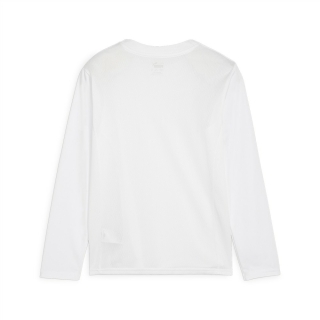 teamGOAL LS Jersey Jr PUMA White-PUMA Black-Feather Gray