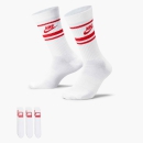 Ring socks (pack of 3) white/red