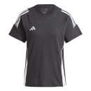 Damen-Baumwoll-T-Shirt TIRO 24 schwarz/weiß