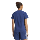 Damen-Baumwoll-T-Shirt TIRO 24 navyblau/weiß