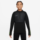 Kinder-Zip-Top Academy Therma-Fit schwarz/neongelb