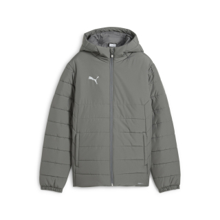 teamADDITIONS Hooded Padded Jacket Jr Flat Medium Gray-PUMA Silver