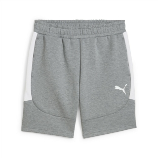 teamEVOSTRIPE Shorts Medium Gray Heather-PUMA Silver-PUMA White