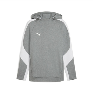 teamEVOSTRIPE Hoody Medium Gray Heather-PUMA Silver-PUMA White