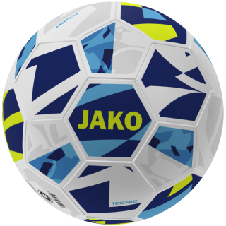 Match ball Iconic white/navy/neon yellow