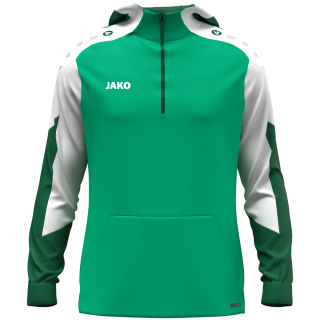 Zip hoodie Dynamic green/white/dark green