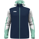 Hooded jacket Dynamic seablue/white/mint