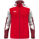 Hooded jacket Dynamic Women red/white/dark red