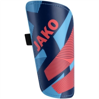 Shin guard River Basic sky blue/navy/corail S