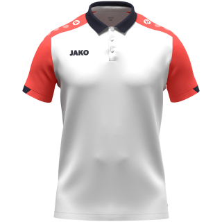 Polo Dynamic weiß/coral/marine XL