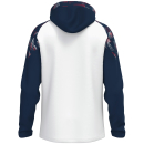 Hooded jacket Sonic white/seablue/red