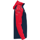 Hooded jacket Sonic seablue/red