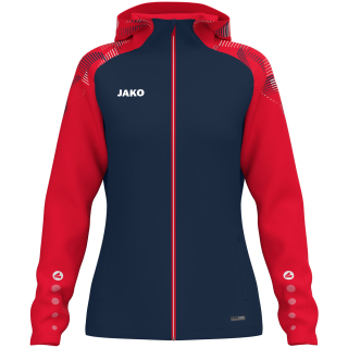 Kapuzenjacke Sonic Damen marine/rot