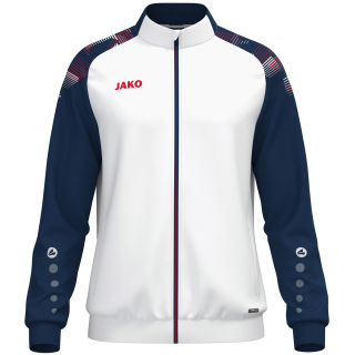 Polyester jacket Sonic white/seablue/red