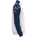 Polyester jacket Sonic white/seablue/red