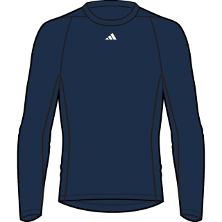 TECH-FIT Kinder-Longsleeve TEAM NAVY BLUE