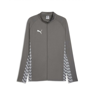 teamLIGA26 Training Jacket Flat Medium Gray-PUMA White-Flat Light Gray