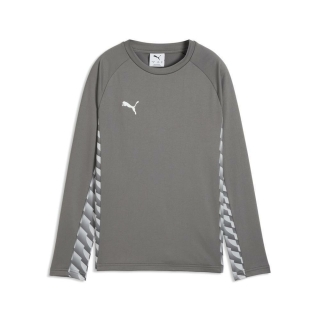 teamLIGA26 Training Sweat Junior Flat Medium Gray-PUMA White-Flat Light Gray