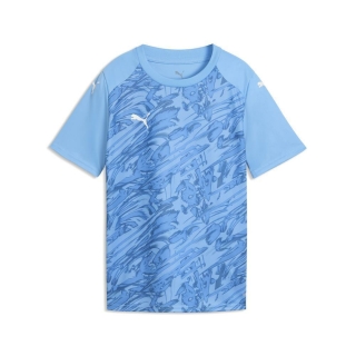 teamFINAL Graphic Jersey Jr Team Light Blue-PUMA White-Clear Sea