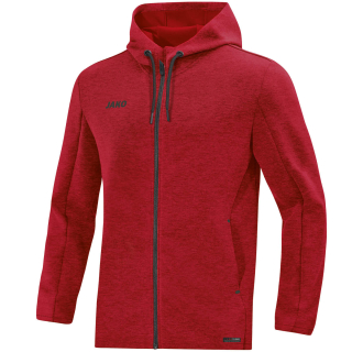 Hooded jacket Premium Basics red melange 42