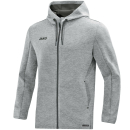 Kapuzenjacke Premium Basics hellgrau meliert XL