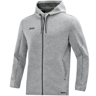 Hooded jacket Premium Basics light grey melange 44